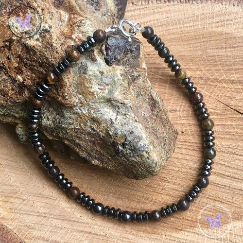 Men’s Hematite Tiger Iron Bracelet